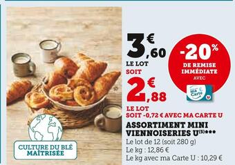 Super U U assortiment mini viennoiseries offre