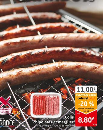 Colruyt Colis chipolatas et merguez offre