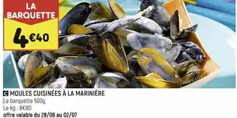 Leader Price Moules cuisinées à la marinère offre
