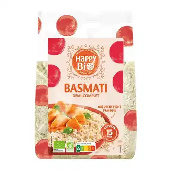 Auchan Supermarché Riz basmati semi-complet bio happy bio offre
