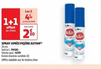 Auchan Supermarché Spray après piqûre autan offre