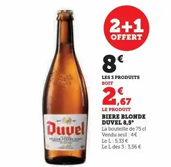 Hyper U Biere blonde duvel 8.5° offre
