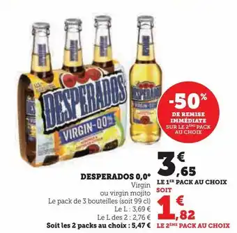 Hyper U Desperados 0.0° offre