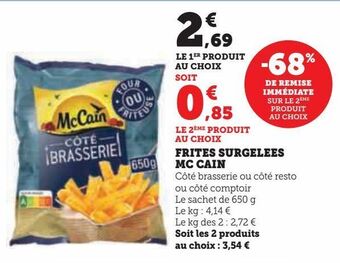 Hyper U Frites surgelees mc cain offre