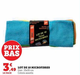 Hyper U Lot de 10 microfibres offre