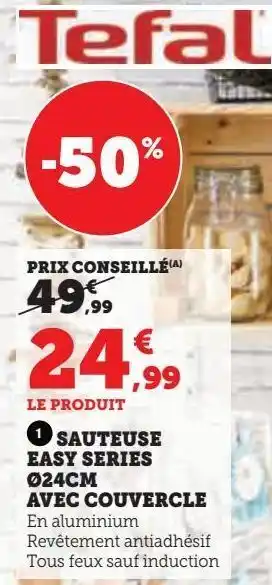 Hyper U Sauteuse easy series 23cm avec couvercle offre