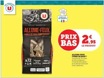 Hyper U Allume feux cubes de bois offre