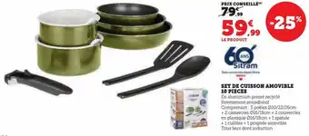 Hyper U Set de cuisson amovible 10 pieces offre