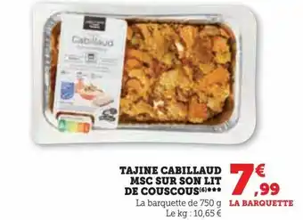 Hyper U Tajine cabillaud msc sur son lit de couscous offre