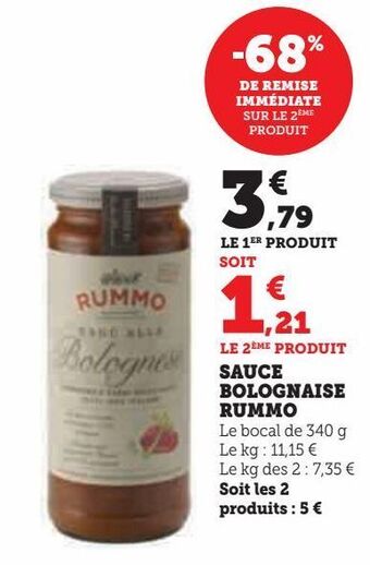 Sauce bolognaise rummo