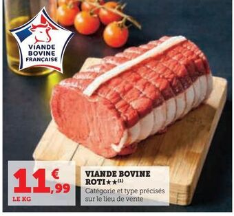 Hyper U Viande bovine roti offre