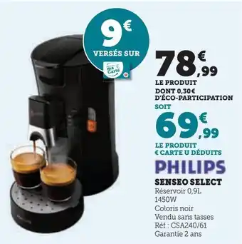Hyper U Senseo select offre