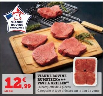 Hyper U Viande bovine rumsteck pave a griller offre