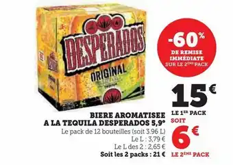 U Express Biere aromatisee a la tequila desperados 5.9° offre