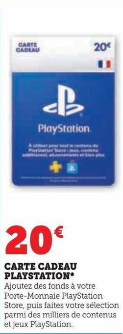Hyper U Carte cadeau playstation offre