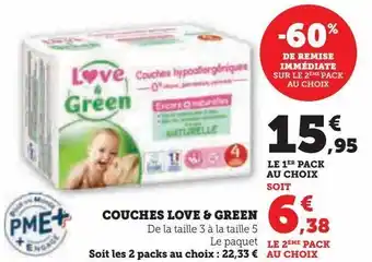 Hyper U Couches love & green offre