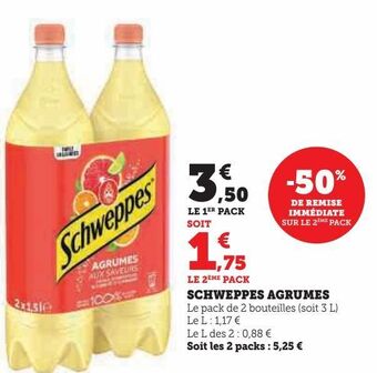 U Express Schweppes agrumes offre
