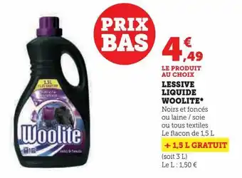 U Express Lessive liquide woolite offre