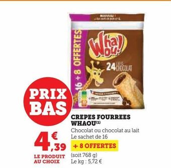 U Express Crepes fourrees whaou offre