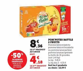U Express Pom'potes battle 2 fruits offre