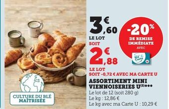 U Express 12 mini viennoiseries u offre