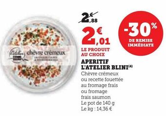 Hyper U Aperitif l'atelier blini offre