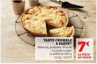 Tarte crumble 6 parts