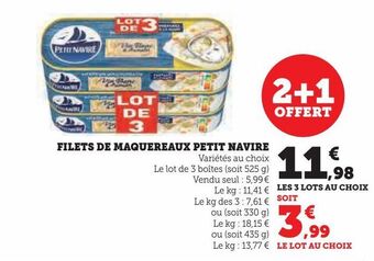 U Express Filets de maquereaux petit navire offre