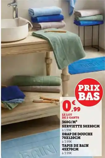 Hyper U 360g/m² serviette 50x80cm offre