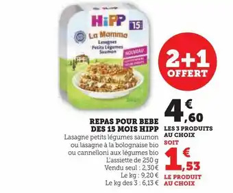 U Express Repas pour bebe des 15 mois hipp offre