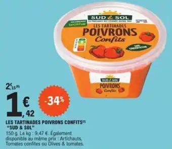 E.Leclerc LES TARTINADES POIVRONS CONFITS™) "SUD & SOL" offre