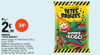 E.Leclerc BONBONS "TÊTES BRÛLÉES" offre