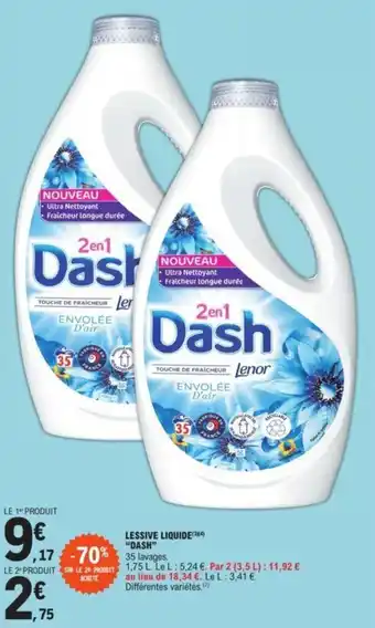 E.Leclerc LESSIVE LIQUIDE (34) "DASH" offre