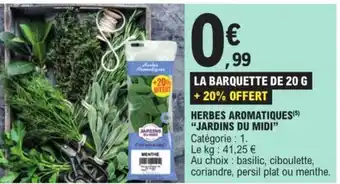 E.Leclerc HERBES AROMATIQUES (5) "JARDINS DU MIDI” Catégorie : 1. offre