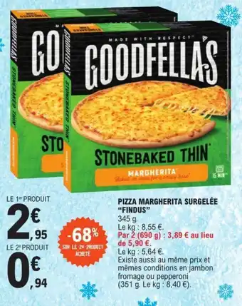 E.Leclerc PIZZA MARGHERITA SURGELÉE "FINDUS" offre