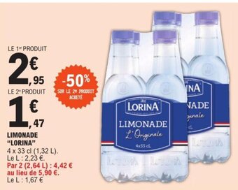E.Leclerc LIMONADE "LORINA" offre