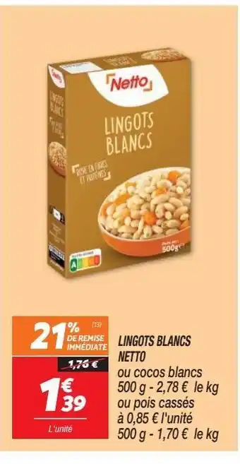 Lingots blancs netto