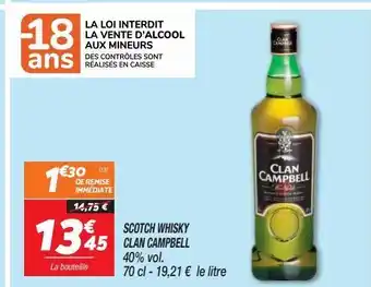 Netto Scotch whisky clan campbell offre
