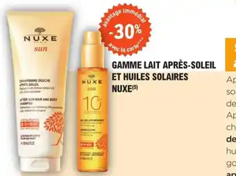 E.Leclerc GAMME LAIT APRÈS-SOLEIL ET HUILES SOLAIRES NUXE (5) offre