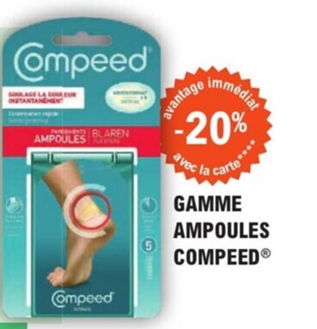 Promo GAMME AMPOULES COMPEEDⓇ chez E.Leclerc