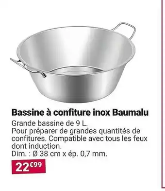 Gamm vert Bassine à confiture inox baumalu offre