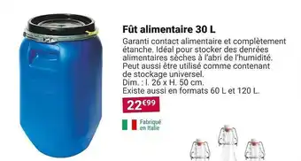Gamm vert Fut alimentaire 30l offre