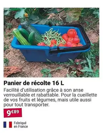 Gamm vert Panier de récolte 16l offre