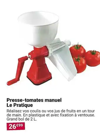 Gamm vert Presse- tomates manuel le pratique offre