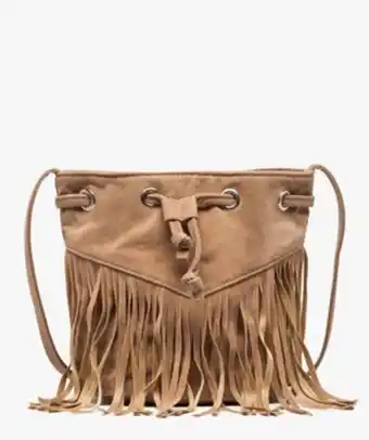 Sac à main fille forme seau à franges