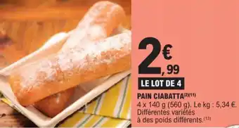 E.Leclerc PAIN CIABATTA(²)(11) offre