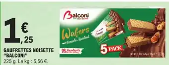 E.Leclerc GAUFRETTES NOISETTE "BALCONI" offre