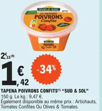 E.Leclerc TAPENA POIVRONS CONFITS(¹) "SUD & SOL" offre