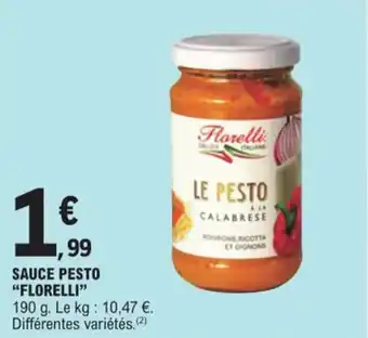 E.Leclerc SAUCE PESTO "FLORELLI" offre