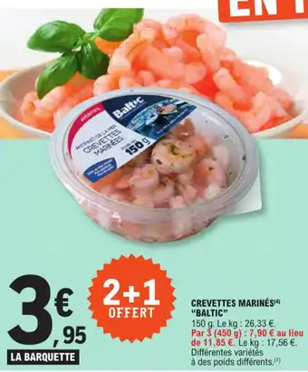 E.Leclerc CREVETTES MARINÉS(4) "BALTIC" offre
